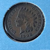Obverse of 1908 Indian Head cent
