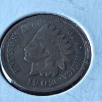 Obverse of the Indian Head cent showing date