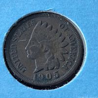 Obverse showing date 1905 and United States of America Indian Head design