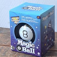 Front of boxed Magic 8 Ball