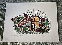 Full view of unframed print showing artwork and margins