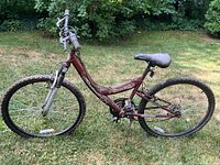 Left side view of the entire Roadmaster Innovation bicycle showing frame, tires, handlebars, and seat.