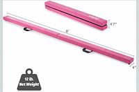 Stock photo showing unfolded and folded pink beam with dimensions