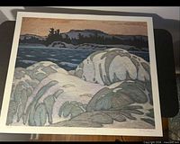 Full view of the Ice Hummocks print showing image and margins