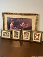 Entire lot: large print and four smaller prints in front