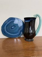Mug and agate slice side by side