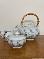 Teapot, sugar bowl, creamer group shot