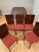 table with four chairs front view