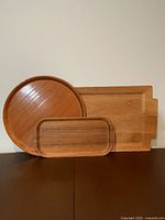 All three trays front view