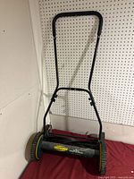 Front view of Yardworks 18" reel mower showing full frame