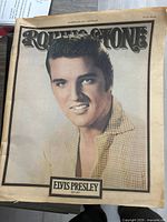 Front cover of Rolling Stone magazine with Elvis Presley portrait
