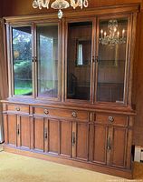 Full front view of closed china cabinet