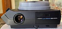 Front view of Kodak Carousel 4200 projector with carousel mounted