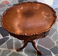 Top view showing round scalloped surface and finish wear