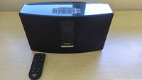 Front view of Bose SoundTouch 20 speaker with remote