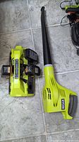 Leaf blower, dual charger and two batteries full view