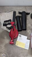 Toro Ultra 225 blower/vacuum, collection bag, two tubes, manuals