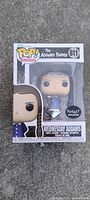 Front of boxed Wednesday Addams Funko Pop! #811 showing figure and Spirit exclusive sticker