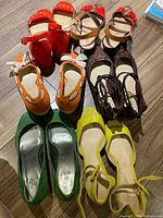 Group shot of all six pairs showing colours and styles