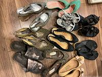 Group shot showing all pairs laid out on wooden floor