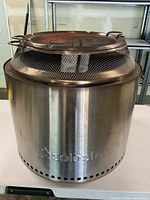 Front view of Solo Stove Bonfire fire pit showing exterior and logo