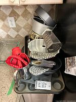 Group shot of all baking items stacked on counter