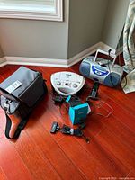 Group shot of all items positioned on floor