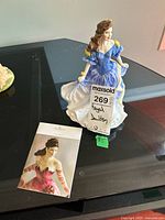 Front view of Royal Doulton HN4041 Rebecca figurine with lot tag