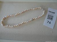 Full view of 18" freshwater pearl necklace