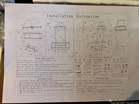 Installation instruction sheet with wiring and mounting diagrams and detailed installation steps.
