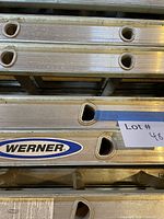 Side rails showing Werner logo and ladder sections