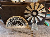 Group shot showing windmill, arch, and arrows