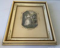 Front view of framed etching