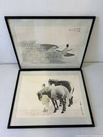 Both framed prints side by side showing subjects and framing