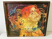 Front view of framed painting