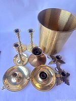 Group shot showing all items including wastebasket and candle holders