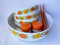 entire set nested together showing pattern and components