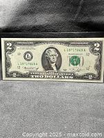 Obverse showing Jefferson portrait, serial number L18717869A