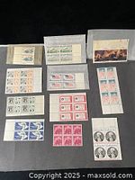 Overall view of all plate blocks laid out