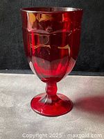 Front view of red Viking Arlington goblet