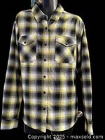 Front view of DIXXON MOON plaid flannel shirt