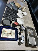 Overhead view showing all cookware, bakeware and accessories laid out