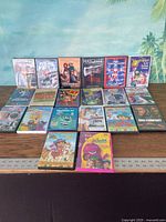 Wide view of all DVD and Blu-ray cases