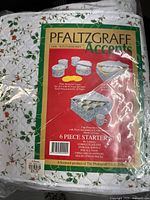 Front package view showing Pfaltzgraff Accents Winterberry 6-piece set picture and pattern