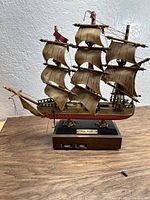 Full view of Windsor Sea Witch clipper ship radio on base