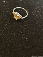 Ring top view on black background