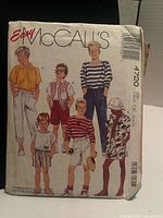 Front of McCall9s 4720 pattern envelope showing illustrated garment options