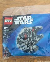 Front of sealed LEGO Star Wars 30708 Millennium Falcon polybag