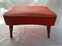 Top and front view of rectangular footstool