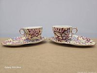 Front view showing both cups and plates